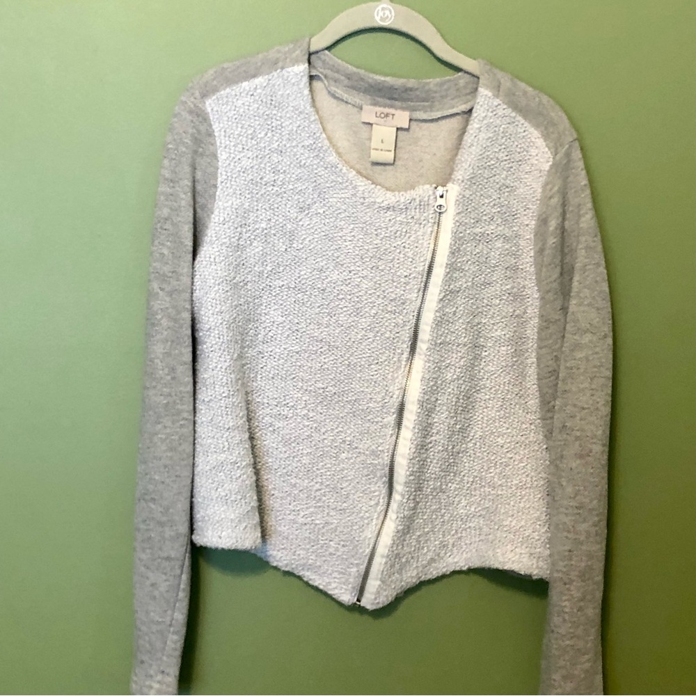 LOFT comfy cropped sweater jacket